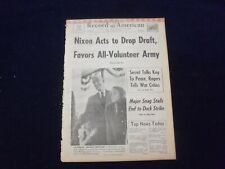 1969 MARCH 28 BOSTON RECORD AMERICAN NEWSPAPER-NIXON ACTS TO DROP DRAFT -NP 6343 picture
