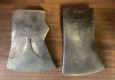 (2) True Temper Kelly Works Bell System Carbon Steel Axe Heads with Flint Edge picture
