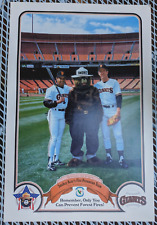 1987 Smokey The Bear w/Mike Krukow, Candy Maldonado SF Giants Public Service Ad picture