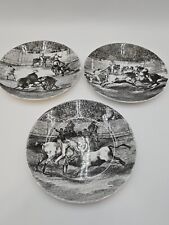 Vintage Pontesa Espana Francisco Goya Lucientes Bullfighting Plates, Set Of 3 picture