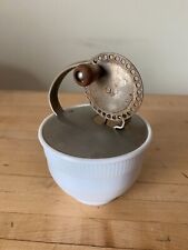 Vintage Androck Hand Mixer Egg Beater Milk Glass picture