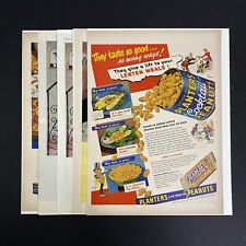 Vintage 1950s 1960s Planters Peanuts Print Ads Lot of 5 picture