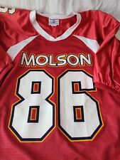 Men's XL(46-48) Molson Canadian Beer #86 Promo Jersey USA Football Vintage picture