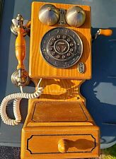 Crosby Replica Antique Wood Wall Phone Pushbutton Museum Series picture