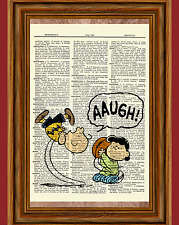 Charlie Brown and Lucy Dictionary Art Print Picture Poster Peanuts Football picture