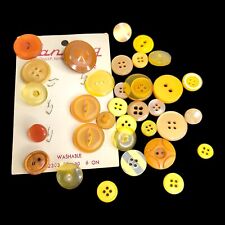 Lot 30+ Vintage Estate Sale Buttons Various Sizes Mostly Gold Black Brown Usable picture