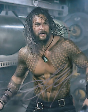Jason Momoa 10x8 signed in Silver Aquaman picture