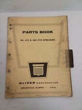 Oem Oliver no. 471 & 480 pto Spreaders  Parts Book  1963 picture