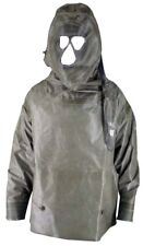 NBC Smock Halloween Costume Waterproof Rubberized PVC Olive Green Hood Ex Army picture