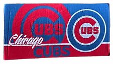 Chicago Cubs Vtg 2014 Beach TOWEL 34x64 Souvenir Blue Red and White Baseball MLB picture