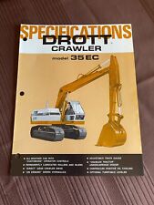 Case Crawler Model 35EC Drott Manufacturing Sales Specification Brochure picture