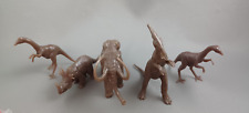 Marx 2nd Series Dinosaurs Recast Brown Plastic Prehistoric Playset Lot of 5 picture