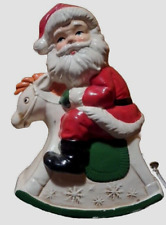 Vintage Christmas Rocking Horse Music Box with Santa Claus picture