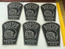 Boston Police ,Boston Strong 4-13-13 collectable  Subdued Patch Set 6 pieces. picture