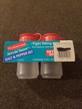 NEW Rubbermaid Servin Saver Salt and Pepper Shaker Set RED  No. 8521 USA  picture