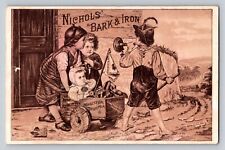 Nichols Bark And Iron Tonic And Nervine Children Play Billings Clapp P682 picture