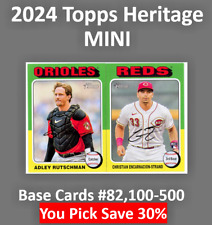 2024 Topps Heritage Base MINI #82 & #101-500 You Pick Choose Complete Your Set picture