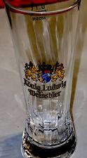 Konig Ludwig Weissbier Tall Beer Glass 0.1L Bavaria Germany Crest Drinking picture