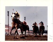 LD324 1989 Orig D Brewster Color Photo JOCKEY & PRESENT VALUE WIN CANTERBURY CUP picture