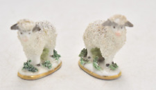 Antique Chelsea Pottery Miniature Lambs/ Sheep Figurines Statues Ornaments picture