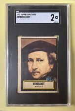 1952 Topps Look 'N See #82 REMBRANDT SGC 2 picture
