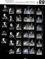 LD363 1988 Orig Contact Sheet Photo GREG SWINDELL INDIANS - TIGERS RAY KNIGHT picture
