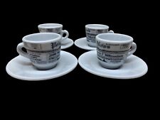 4 Rare Nuova Point News Italy Restaurant Ware Espresso Demitasse Cups & Saucers picture