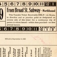 Philadelphia Rapid Transit c1928 Page from Bus Subway Ticket Sample Book (0074) picture