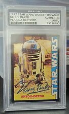 PSA/DNA 1977 Star Wars R2-D2 Wonder Bread Promo Chase Card Signed By Kenny Baker picture