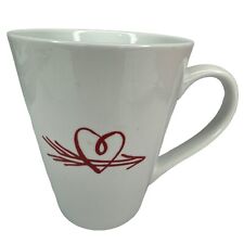 Starbucks Valentines Coffee Mug Tea Cup Ceramic Red Heart Arrow 2014 13 oz picture