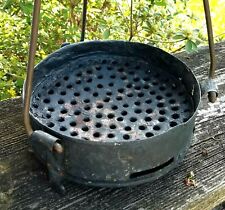 Early Antique Hand Wrought Iron Steamer Pot Roaster Pan Copper Handle Hearthware picture