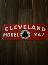 Vintage CLEVELAND Metal SIGN Advertising Machinery Excavator Gas & Oil picture