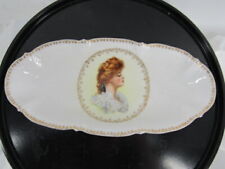 VTG porcelain bowl w/lady picture