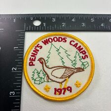 VINTAGE 1979 PENN'S WOODS CAMPS Boy Scouts Patch C39C picture