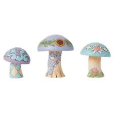 Jim Shore Heartwood Creek Mushroom Figurines, Set of 3 6014430 picture
