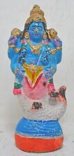 Antique Terracotta God Vishnu Idol Figurine Original Old Hand Crafted Painted picture