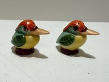 Vintage GERMANY Parrot Kookaburra Salt & Pepper Shakers Tropical Bird Figurines  picture