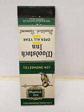 Vintage Matchbook Cover - WOODSTOCK INN - Woodstock Vermont Diamond Match Co. picture