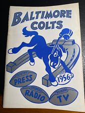 1956 Baltimore Colts Press Radio TV Guide NFL Football picture