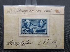 2018 Pieces Of The Past Hybrid Geroge Washington Ben Franklin Stamp Relic picture