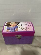 Disney Sofia the First Musical Jewelry Box W/Twirling Tiara Medallion picture