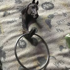 Vintage Cast Iron Horsehead Towel Holder picture