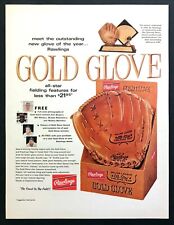 1967 Rawlings All-Star Fielding Team Glove Mickey Mantle photo vintage print ad picture