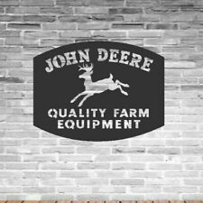 New John Deere Farm Equipment Metal Sign Art Vintage Style Man Cave Tractor Gift picture