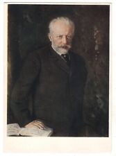 1951 Peter TCHAIKOVSKY Great Russian COMPOSER Portrait Russian Postcard Old picture