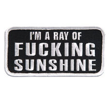 I'm A Ray of Sunshine  EMBROIDERED IRON ON MC FUNNY BIKER PATCH BY MILTACUSA picture