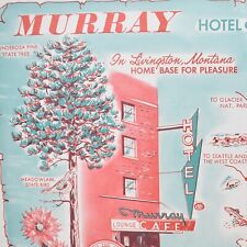 1950s Murray Hotel Restaurant Lounge Placemat 201 W Park St Livingston Montana picture