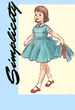 1950s Vintage Simplicity Sewing Pattern 1701 Big Sash Party Dress darling Size 2 picture
