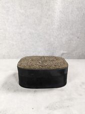 Centrum Black Fabric Covered Beaded Brown Lid Trinket Box picture
