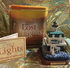 Lefton Lost Lights Bridgeport Harbor CT Lighthouse CCM13665. Tin, Cert Of Auth picture